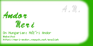 andor meri business card